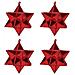 Lotto Di 4 Stelle Di Natale In Pvc Rosso 7 Cm - Foto miniatura 1