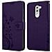 Custodia Compatibile Con Honor 6x / Huawei Mate 9 Lite / Gr5 2017 In Lilla Scuro Fiore - Coperchio Protettivo In Design Floreale Con Chiusura Magnetica, Funzione Stand E Slot Per Carte - Foto miniatura 8