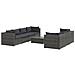 Set Divani Da Giardino 8 Pz Con Cuscini In Polyrattan Grigio - Foto miniatura 1