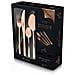 Rose Gold Satin Set Di Posate 24 Pezzi In Acciaio Inox Oro Opaco, Servizio Per 6 Persone Oro Rosa - Foto miniatura 3