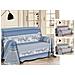 Telo Arredo Multiuso Linea Pensieri Delicati In Cotone Disegno Inverno Polare Matrimoniale Blu - Foto miniatura 5
