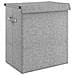 Cesto Biancheria Pieghevole Grigio 51x34,5x59 Cm Lino Finto - Foto miniatura 2
