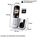 Telefono Cordless  DEC/GAP KX-TGC250SPS con ID Chiamate Colore Silver - Foto miniatura 4