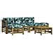 Set Divani da Giardino 6pz con Cuscini Legno Impregnato di Pino - Foto miniatura 2