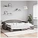 Divano Letto Con Letto Estraibile Tortora 90x200 Cm In Tessuto - Foto miniatura 1