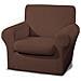 Copridivano Antimacchia Elasticizzato Protettivo Impermeabile Genius Tinta Unita Poltrona Marrone 1013 - Foto miniatura 1