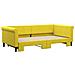 Divano Letto Con Letto Estraibile Giallo 100x200 Cm In Velluto - Foto miniatura 3