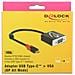 62994 Cavo E Adattatore Video 0,2 M Usb Tipo-c Vga (d-sub) Nero - Foto miniatura 3