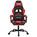 Sedia da Gaming Girevole Poggiapiedi Nero e Rosso Similpelle - Foto miniatura 2