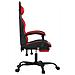 Sedia da Gaming Girevole Poggiapiedi Nero e Rosso Similpelle - Foto miniatura 3