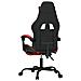 Sedia da Gaming Girevole Poggiapiedi Nero e Rosso Similpelle - Foto miniatura 4