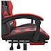 Sedia da Gaming Girevole Poggiapiedi Nero e Rosso Similpelle - Foto miniatura 7