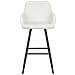 Set Di 2 Sedie Alte Casmalia Velluto Bianco Sporco - Foto miniatura 5
