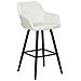 Set Di 2 Sedie Alte Casmalia Velluto Bianco Sporco - Foto miniatura 6