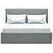 Letto Contenitore Per Adulti Martin - Sleeping 140 X 190 Cm - Grigio Chiaro - Rete A Doghe - 201 X 146 X 99 Cm - Foto miniatura 1