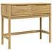 Tavolo Consolle Floro 89,5x36,5x73 Cm Marrone Cera Legno Pino - Foto miniatura 2