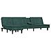 Divano Letto A L Verde Scuro 255x140x70 Cm In Velluto - Foto miniatura 2