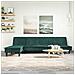 Divano Letto A L Verde Scuro 255x140x70 Cm In Velluto - Foto miniatura 8