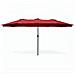 Ombrellone Doppio Da Giardino In Alluminio Alu Twin 460x270xh240 Cm Bordeaux - Foto miniatura 2