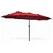 Ombrellone Doppio Da Giardino In Alluminio Alu Twin 460x270xh240 Cm Bordeaux - Foto miniatura 1