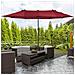 Ombrellone Doppio Da Giardino In Alluminio Alu Twin 460x270xh240 Cm Bordeaux - Foto miniatura 4