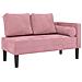 Chaise Lounge Con Cuscini Rosa In Velluto - Foto miniatura 2