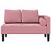 Chaise Lounge Con Cuscini Rosa In Velluto - Foto miniatura 3
