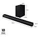 Soundbar HW-B750D /ZF e Subwoofer Sistema 5.1 Canali Bluetooth Colore Nero - Foto miniatura 3