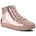 Scarpe Sportive Alte Da Donna In Pelle Rosa Con Cerniera 38 - Foto miniatura 2