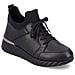 Black Casual Closed Sport Shoe Sneakers Pelle Scarpe Donna Nero Eu 39, D5982-01 - Foto miniatura 1