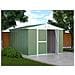 Box Lamiera Giardino Casetta Attrezzi In Acciaio Zincato 327x307cm X H2.15m - 145kg - 10,04mq - Verde - Foto miniatura 9