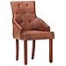 Lusso Casadino -  Sedie Da Pranzo 4 Pz Marroni In Vera Pelle Di Capra - Foto miniatura 1