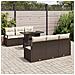 Set Divano da Giardino 7 Pezzi con Cuscini in Rattan Sintetico Marrone,  Divano da Giardino a 2 Posti con Cuscini in Rattan Sintetico Marrone - Foto miniatura 3