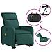 Poltrona Alzapersona Massaggiante Elettrica Verde Scuro Tessuto - Foto miniatura 6