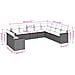 Set Divano Giardino 10 pz con Cuscini Grigio Chiaro Polyrattan - Foto miniatura 3
