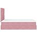 Struttura Letto Pouf con Materasso Rosa 120x200 cm Velluto - Foto miniatura 8