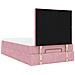 Struttura Letto Pouf con Materasso Rosa 120x200 cm Velluto - Foto miniatura 9