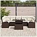 Set Divano da Giardino 8 pcs Marrone 100 x 55 x 73 cm - Foto miniatura 3