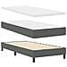 Letto box spring con materasso Grigio scuro 80 x 200 cm Tessuto - Foto miniatura 1