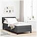 Letto box spring con materasso Grigio scuro 80 x 200 cm Tessuto - Foto miniatura 2