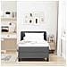 Letto box spring con materasso Grigio scuro 80 x 200 cm Tessuto - Foto miniatura 5