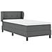 Letto box spring con materasso Grigio scuro 80 x 200 cm Tessuto - Foto miniatura 7