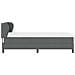 Letto box spring con materasso Grigio scuro 80 x 200 cm Tessuto - Foto miniatura 9