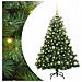 Albero di Natale artificiale con 150 LED Verde 150 cm PE e PVC - Foto miniatura 1