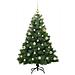 Albero di Natale artificiale con 150 LED Verde 150 cm PE e PVC - Foto miniatura 4