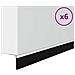 Spazzole per porte a vite 6 pcs Bianco 100 cm Lega di alluminio - Foto miniatura 1