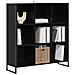 Armadio per Libri Rovere Nero 99.5 x 30 x 108.5 cm - Foto miniatura 3