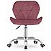 Sedia girevole Valora AVOLA in velluto rosa scuro, design ergonomico - Foto miniatura 2
