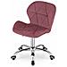 Sedia girevole Valora AVOLA in velluto rosa scuro, design ergonomico - Foto miniatura 5