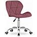 Sedia girevole Valora AVOLA in velluto rosa scuro, design ergonomico - Foto miniatura 1